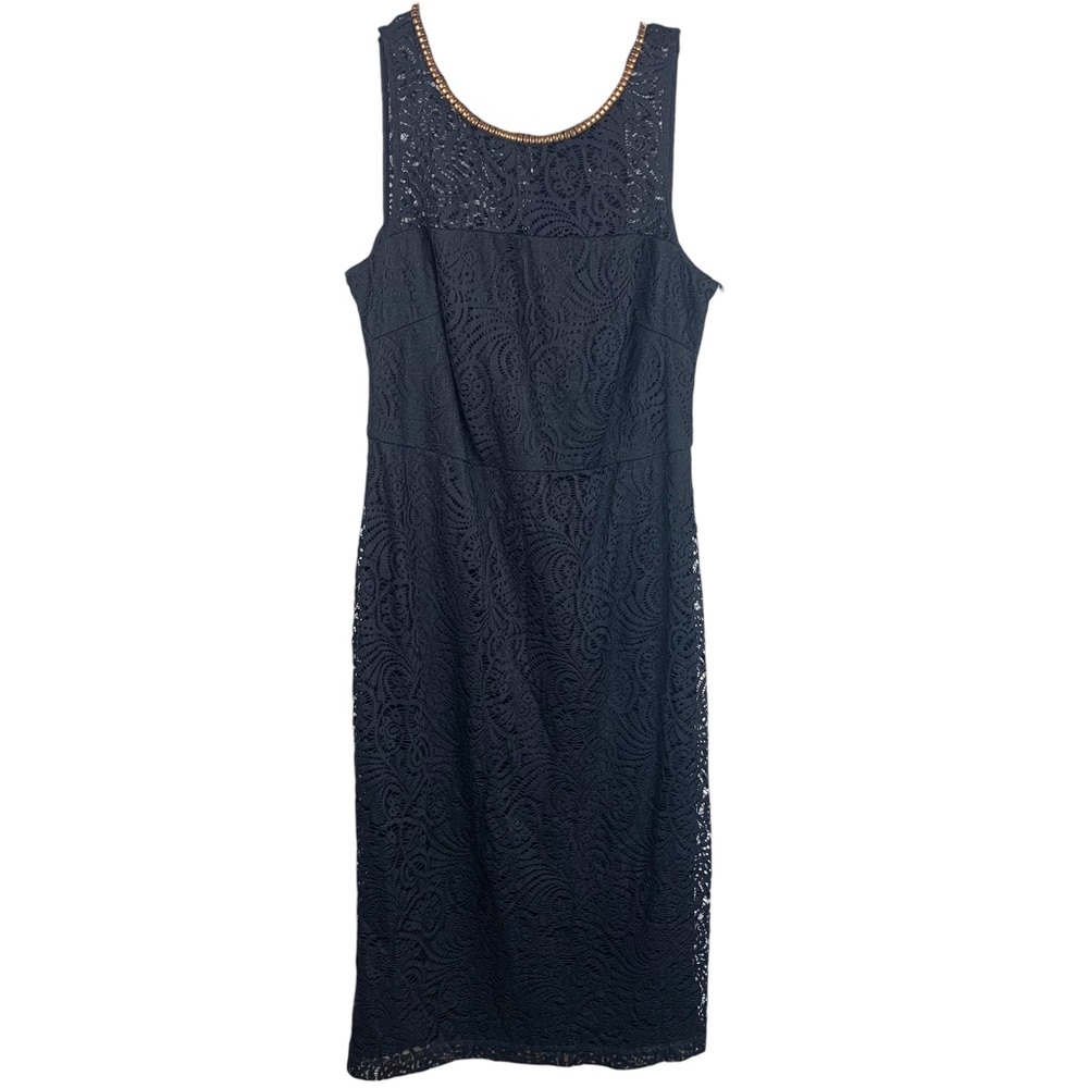 Jessica Simpson Black Lace Sheath Dress Sz 12